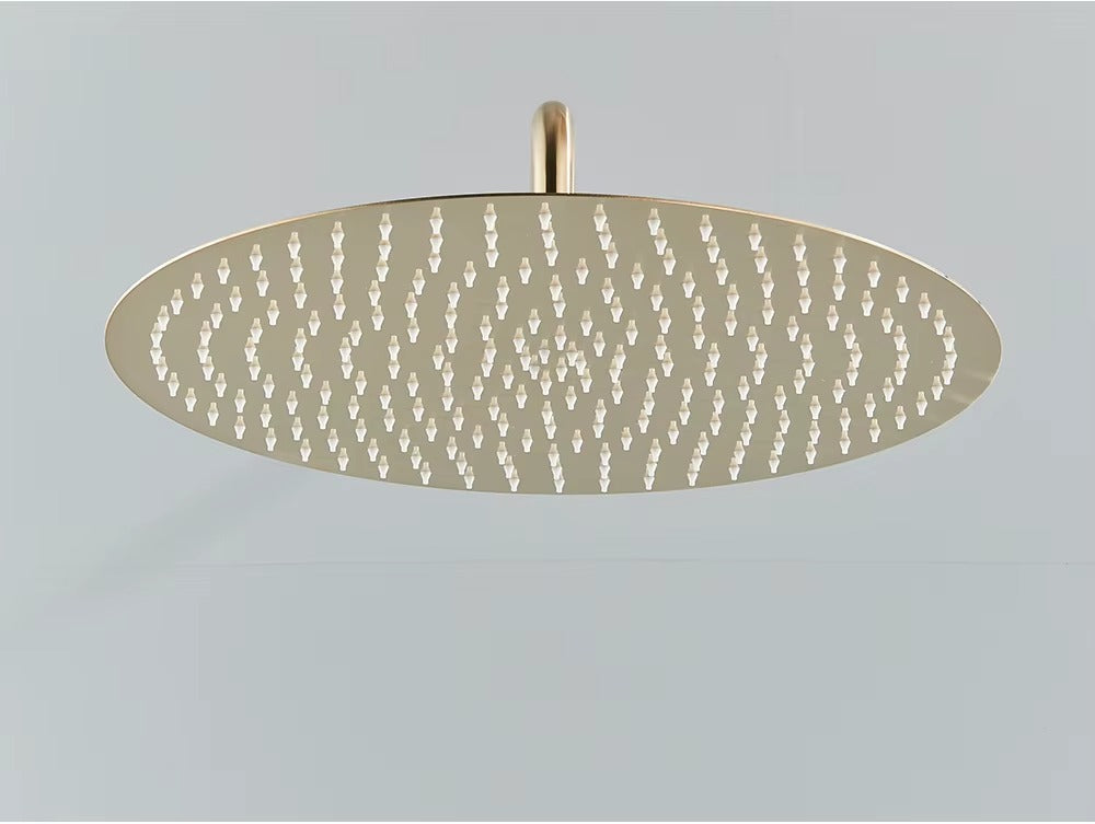 Chuveiro de Teto Ouro Escovado Design Ducha Circular – Aura Maison