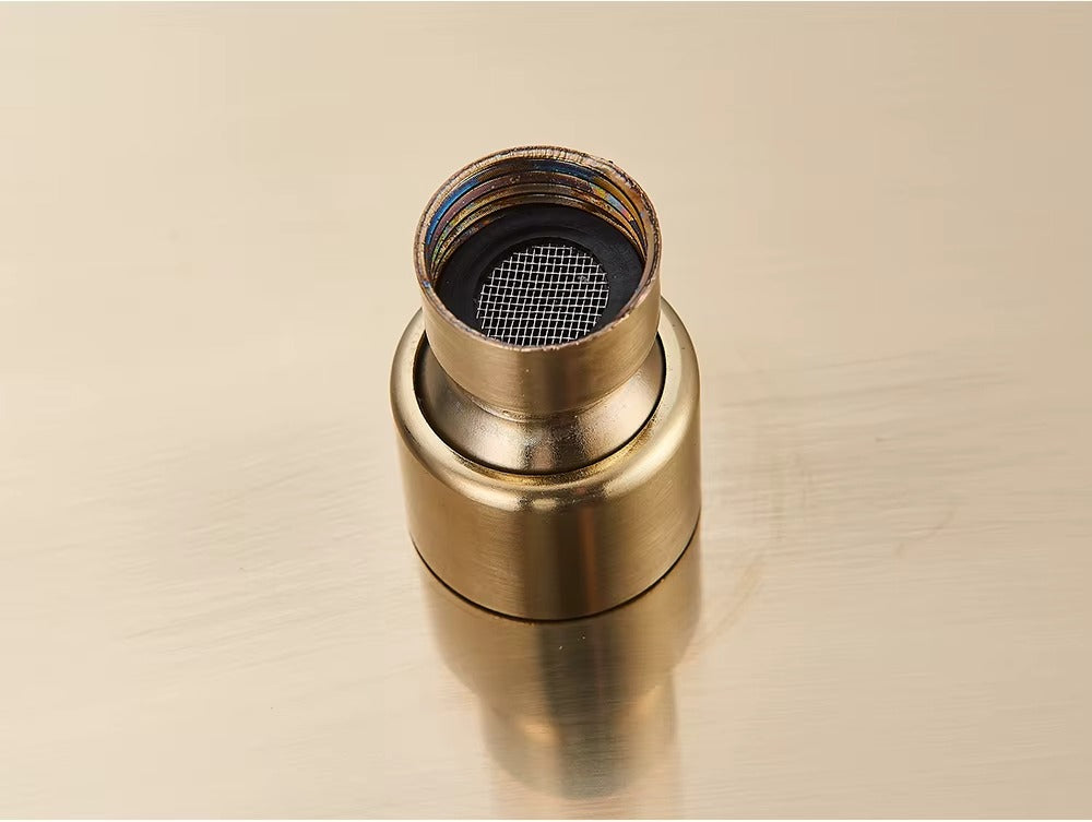 Chuveiro de Teto Ouro Escovado Design Ducha Circular – Aura Maison