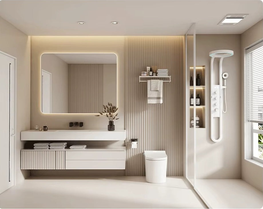 Chuveiro Coluna de Banho Digital Inteligente com Hidromassagem e LED Premium