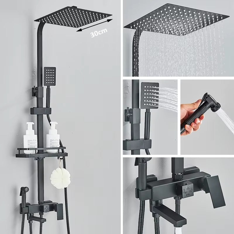 Chuveiro Avalon Ducha de Parede Multifuncional – Highlight - Preto