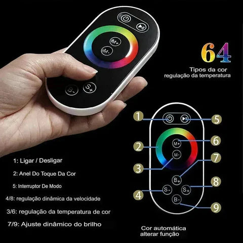 Chuveiro Embutido de Teto Lumière Cascata LED com Controle – Royale - Ouro Escovado 9