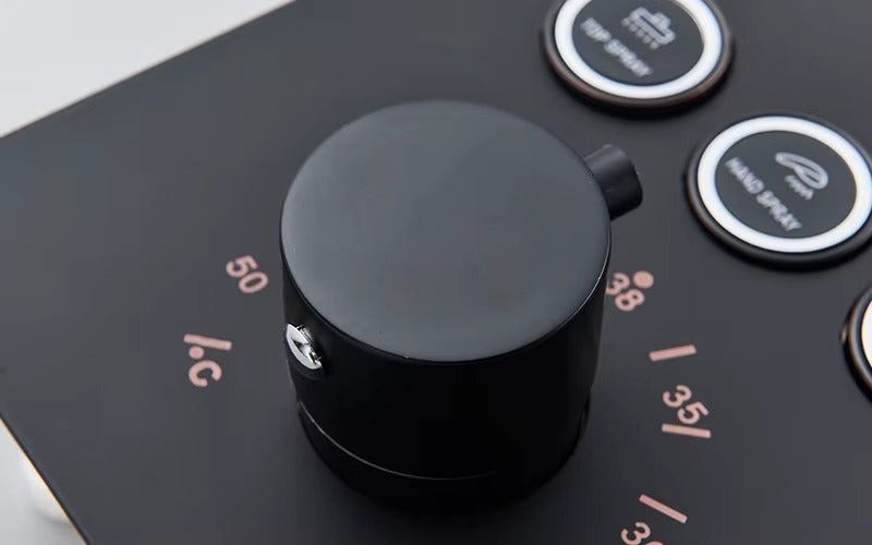 Chuveiro Embutido de Teto Lumière Cascata LED com Controle – Royale - Preto Fosco Matte