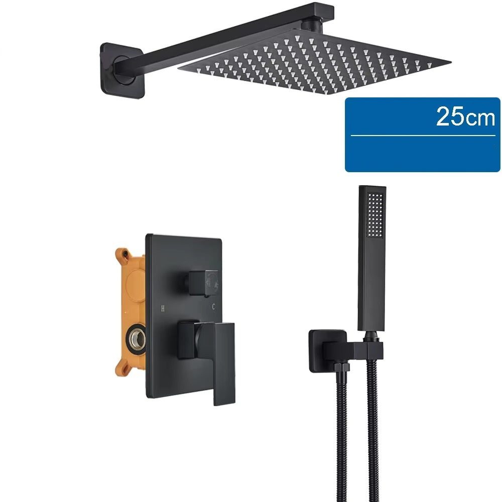 Chuveiro de Parede Preto Monocomando Ducha Quadrada – Victoria Palais